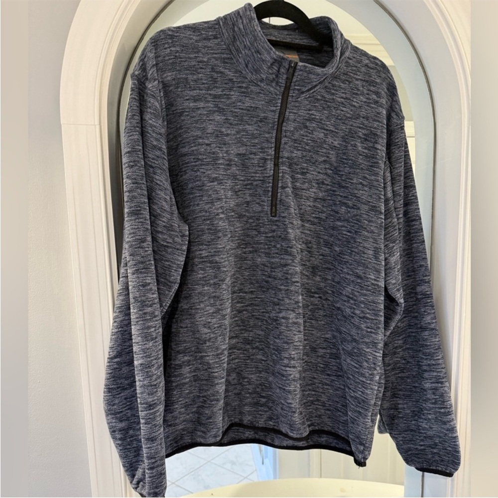 Hawke & Co Men's Charcoal Zip-Up Sweater